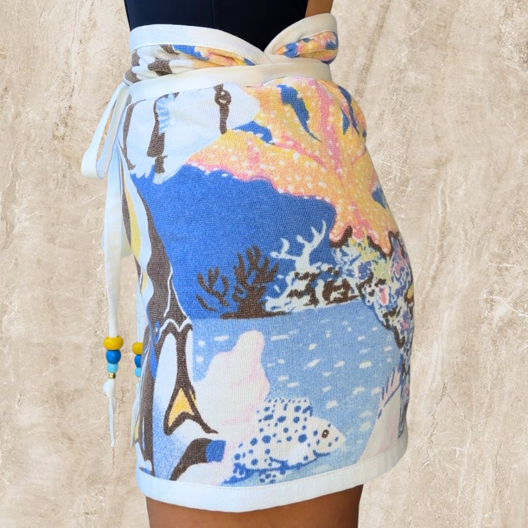 Rarotonga Vintage Towel Wrap Skirt