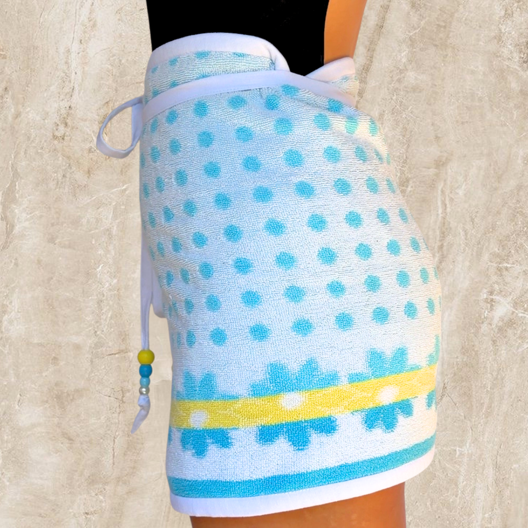 Tenerife Vintage REVERSIBLE Towel Wrap Skirt