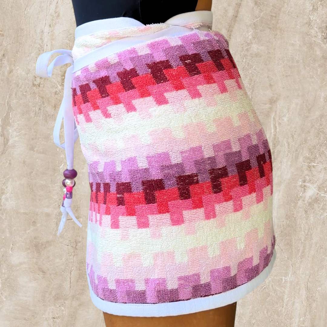 Palm Springs Vintage Towel Wrap Skirt