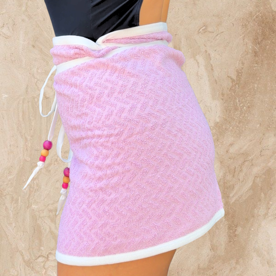 PRE ORDER: Signature Towel Wrap Skirt - PINK (Ships late Feb)
