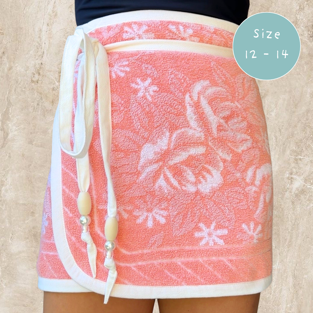 Waikiki Vintage REVERSIBLE Towel Wrap Skirt