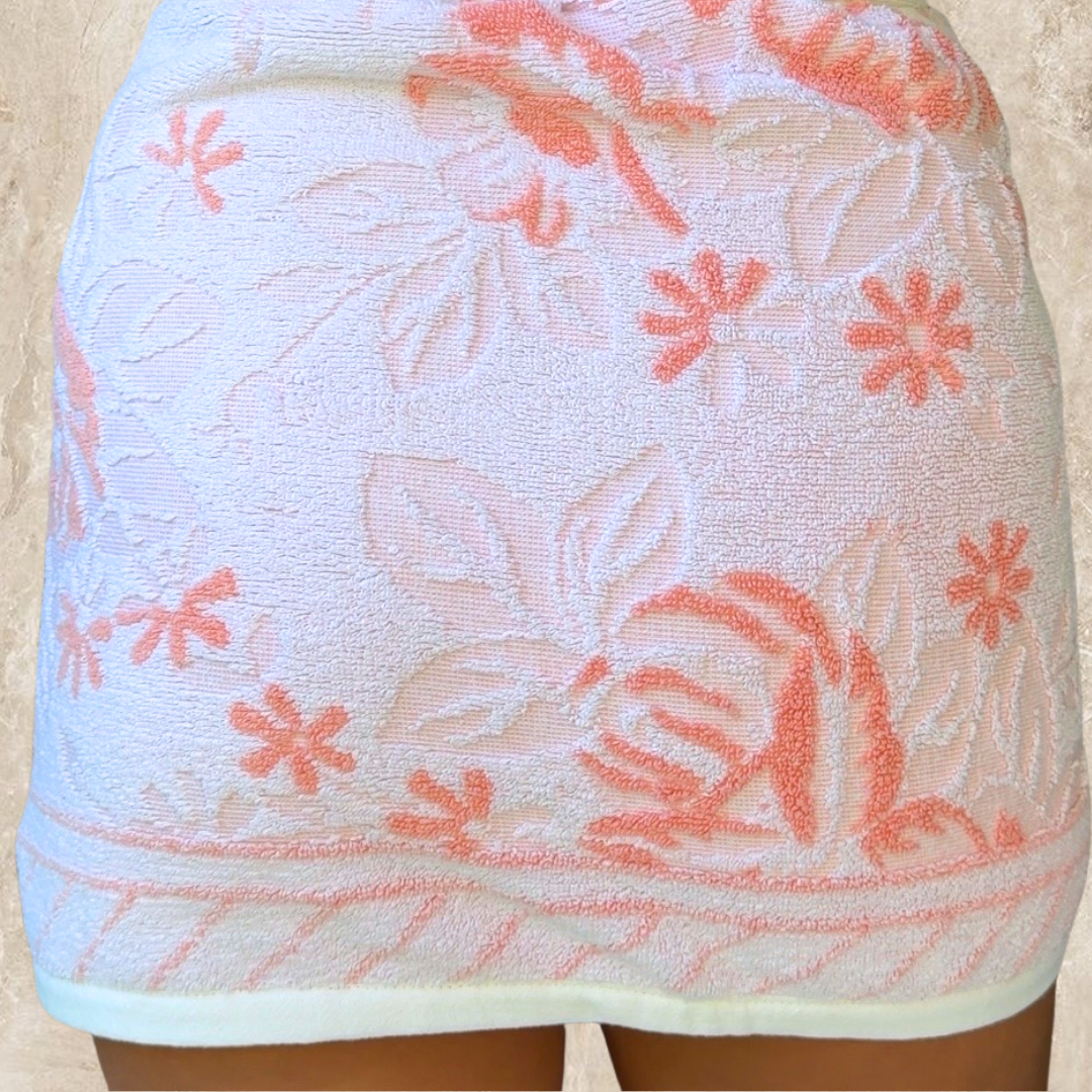Waikiki Vintage REVERSIBLE Towel Wrap Skirt