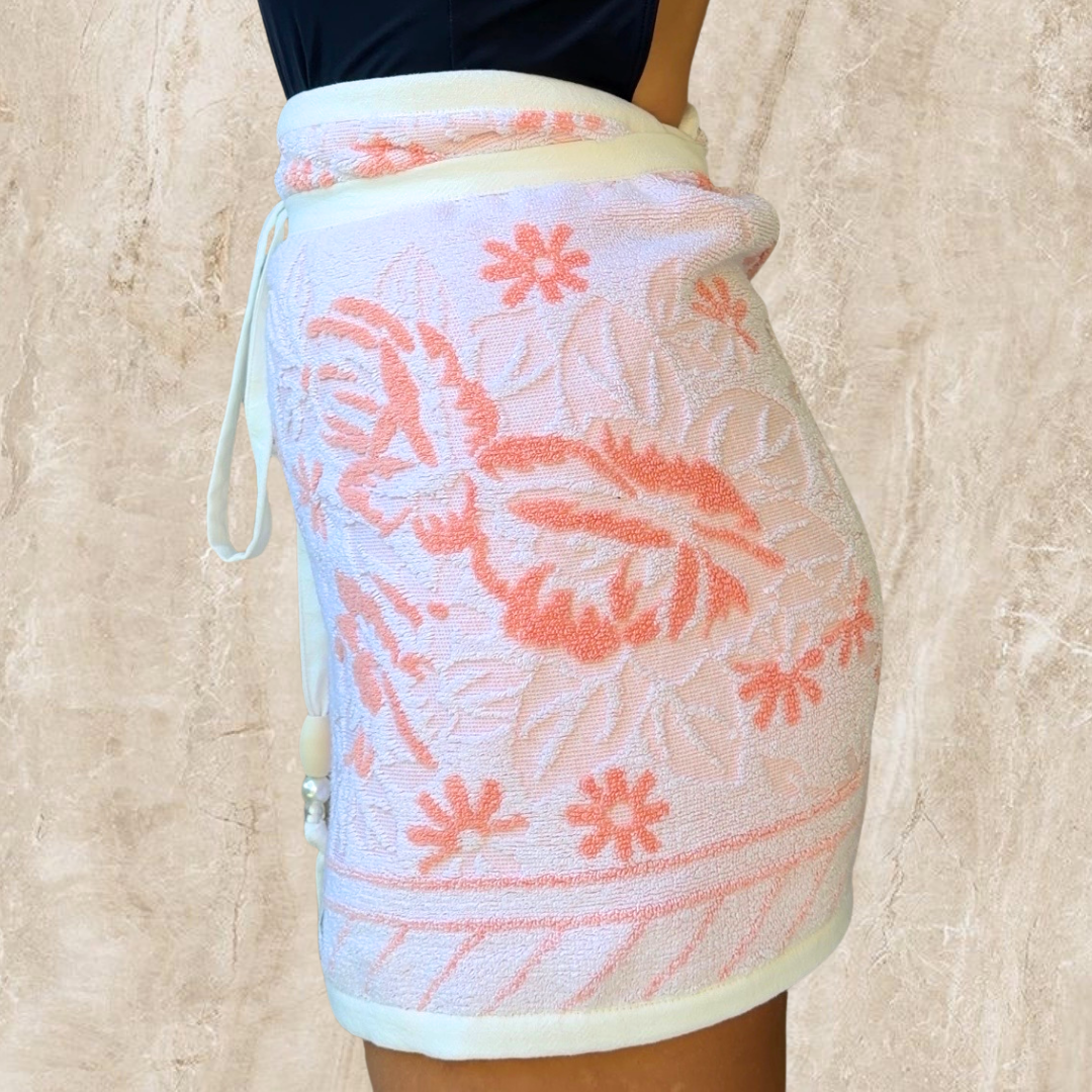 Waikiki Vintage REVERSIBLE Towel Wrap Skirt