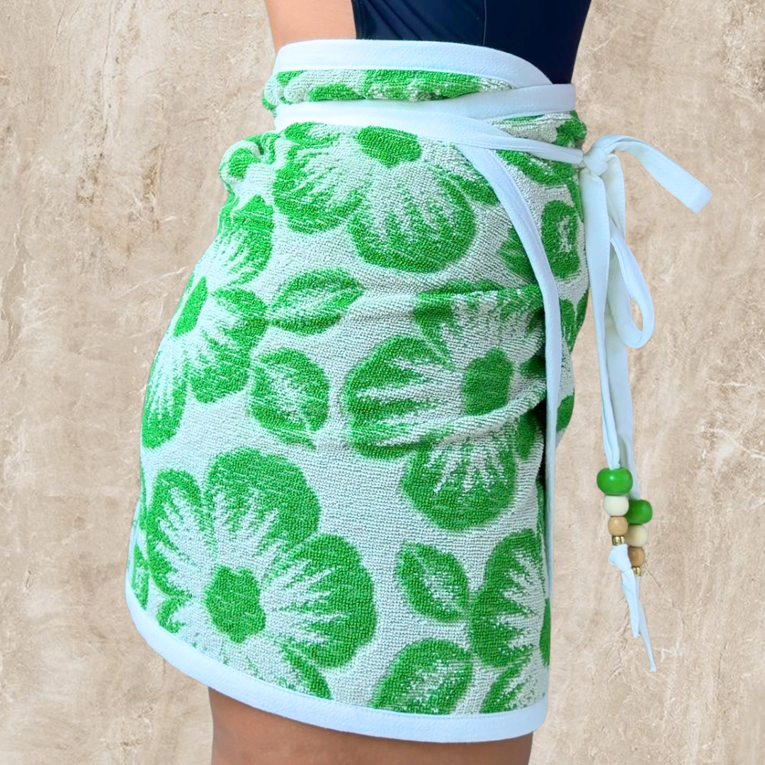 Maui REVERSIBLE Vintage Towel Wrap Skirt