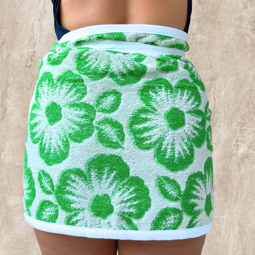 Maui REVERSIBLE Vintage Towel Wrap Skirt