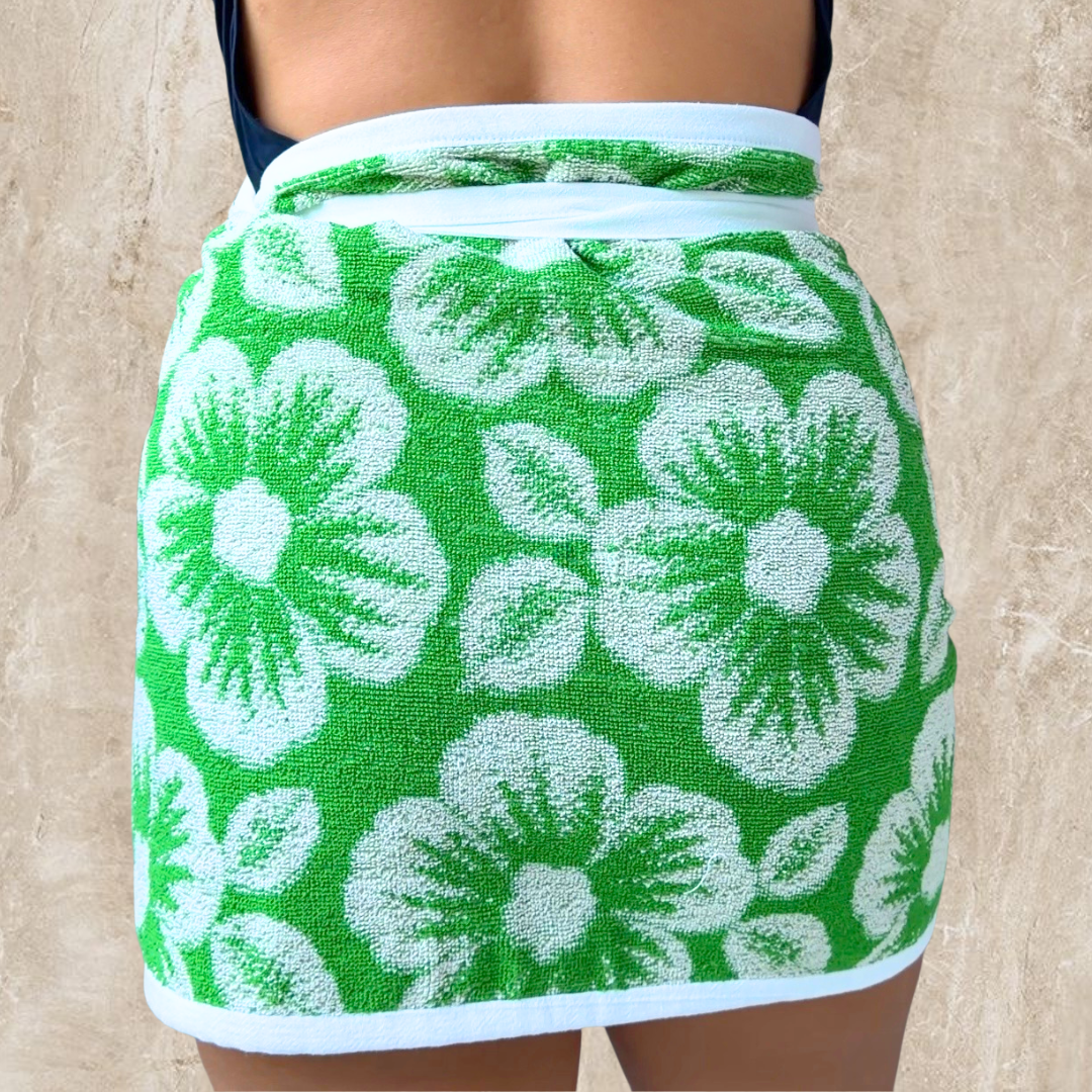 Maui REVERSIBLE Vintage Towel Wrap Skirt