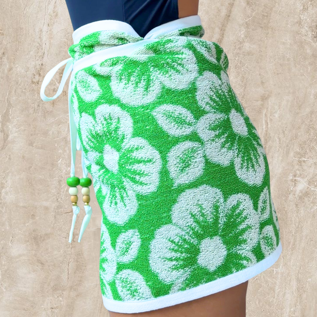 Maui REVERSIBLE Vintage Towel Wrap Skirt