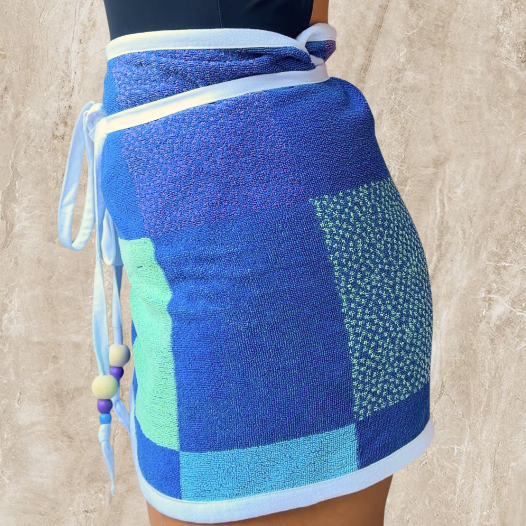 Sayulita REVERSIBLE Vintage Towel Wrap Skirt