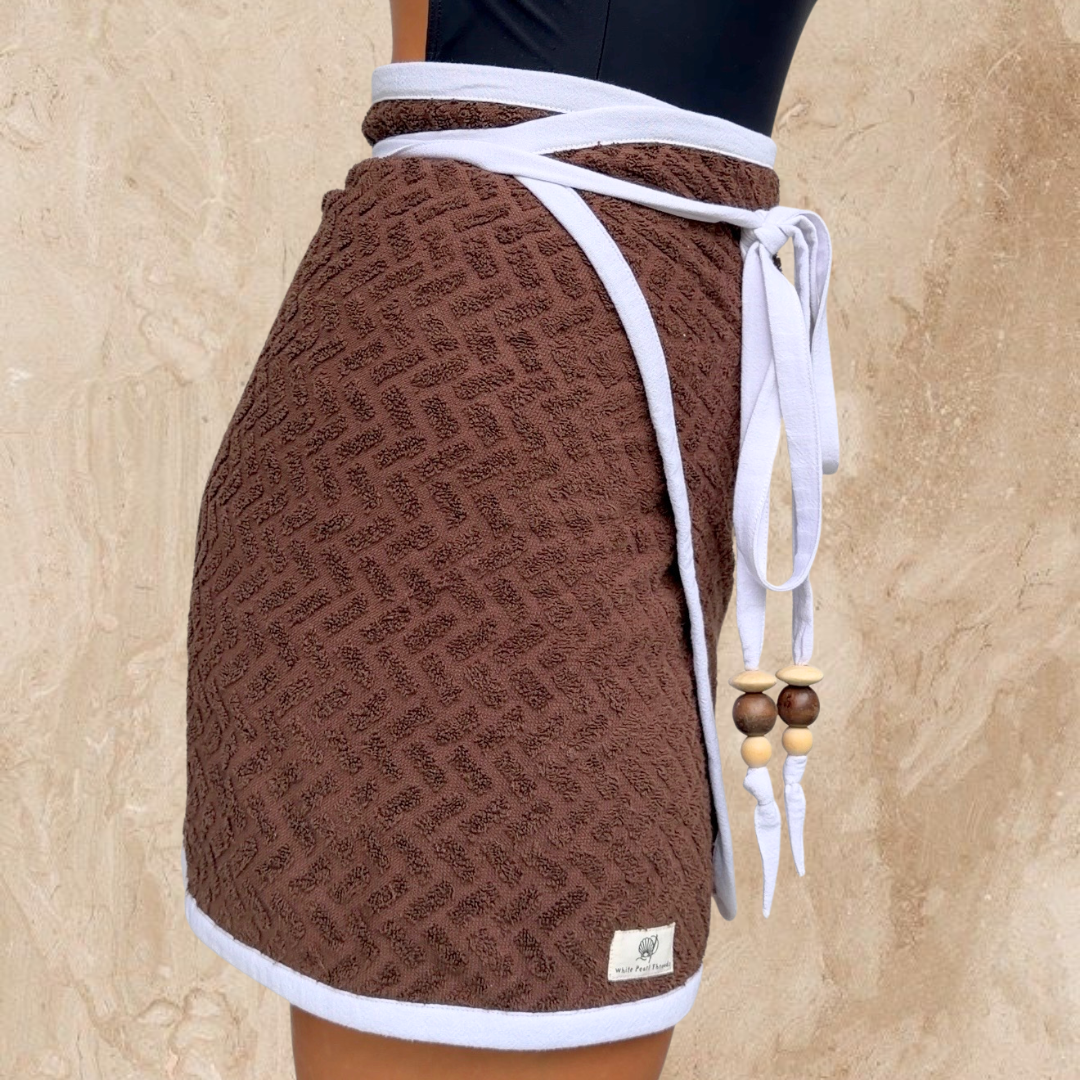 Heritage Collection Towel Wrap Skirt - DARK BROWN
