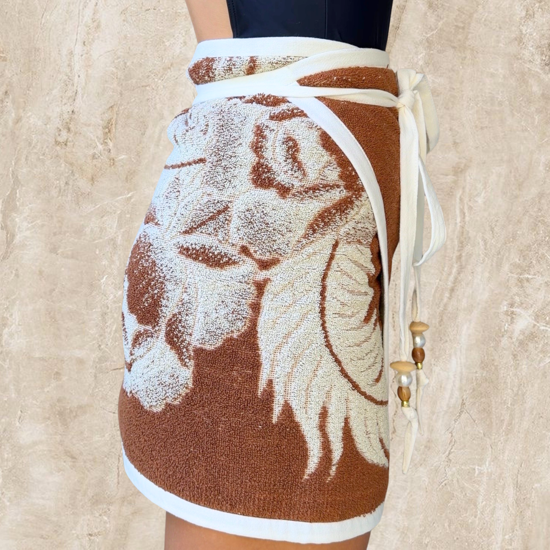 Barbados Vintage REVERSIBLE Towel Wrap Skirt