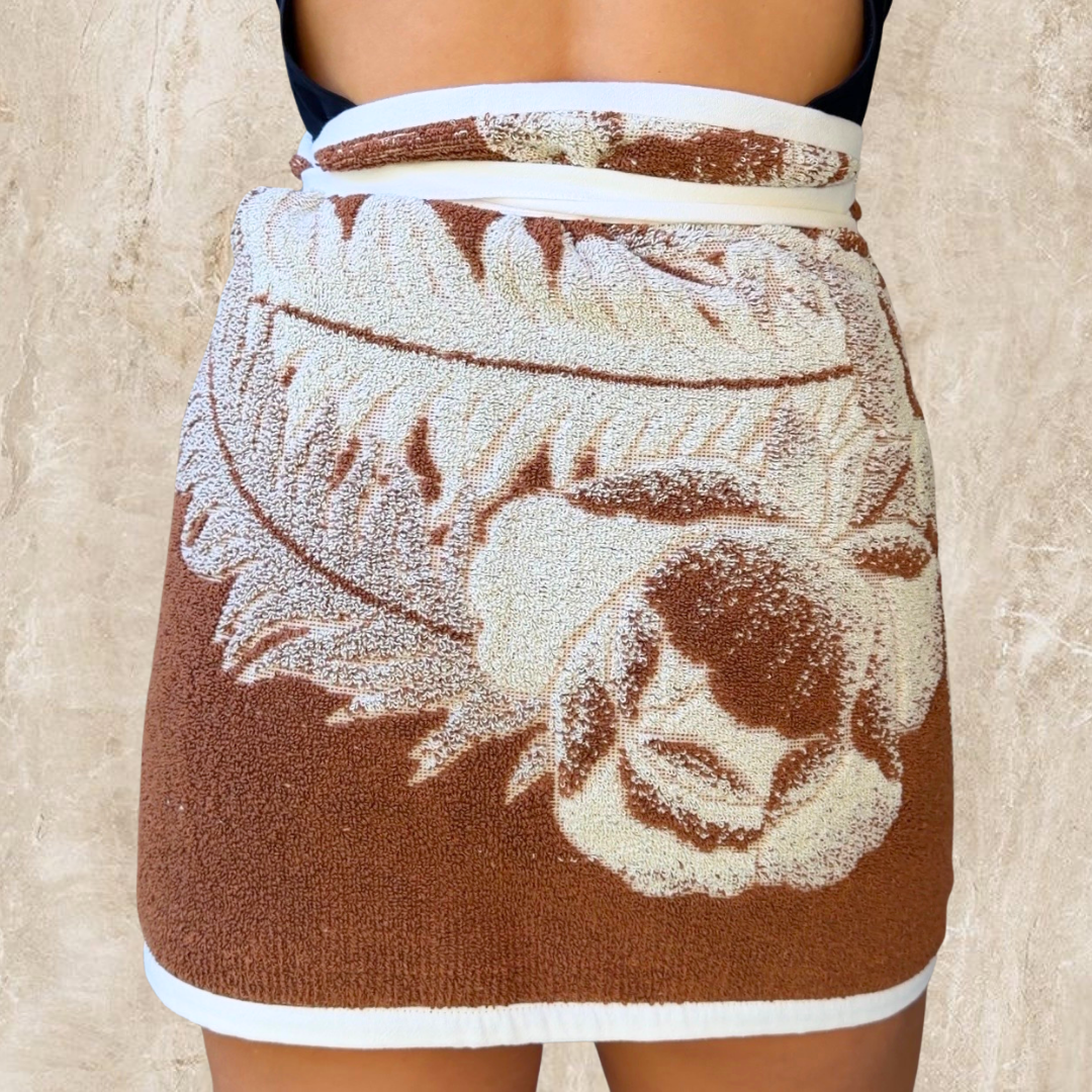Barbados Vintage REVERSIBLE Towel Wrap Skirt