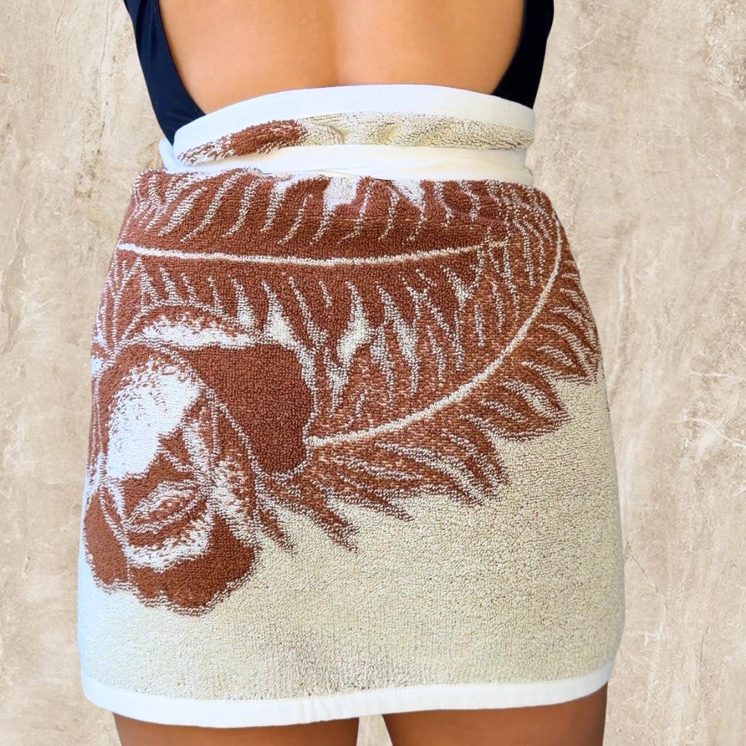 Barbados Vintage REVERSIBLE Towel Wrap Skirt
