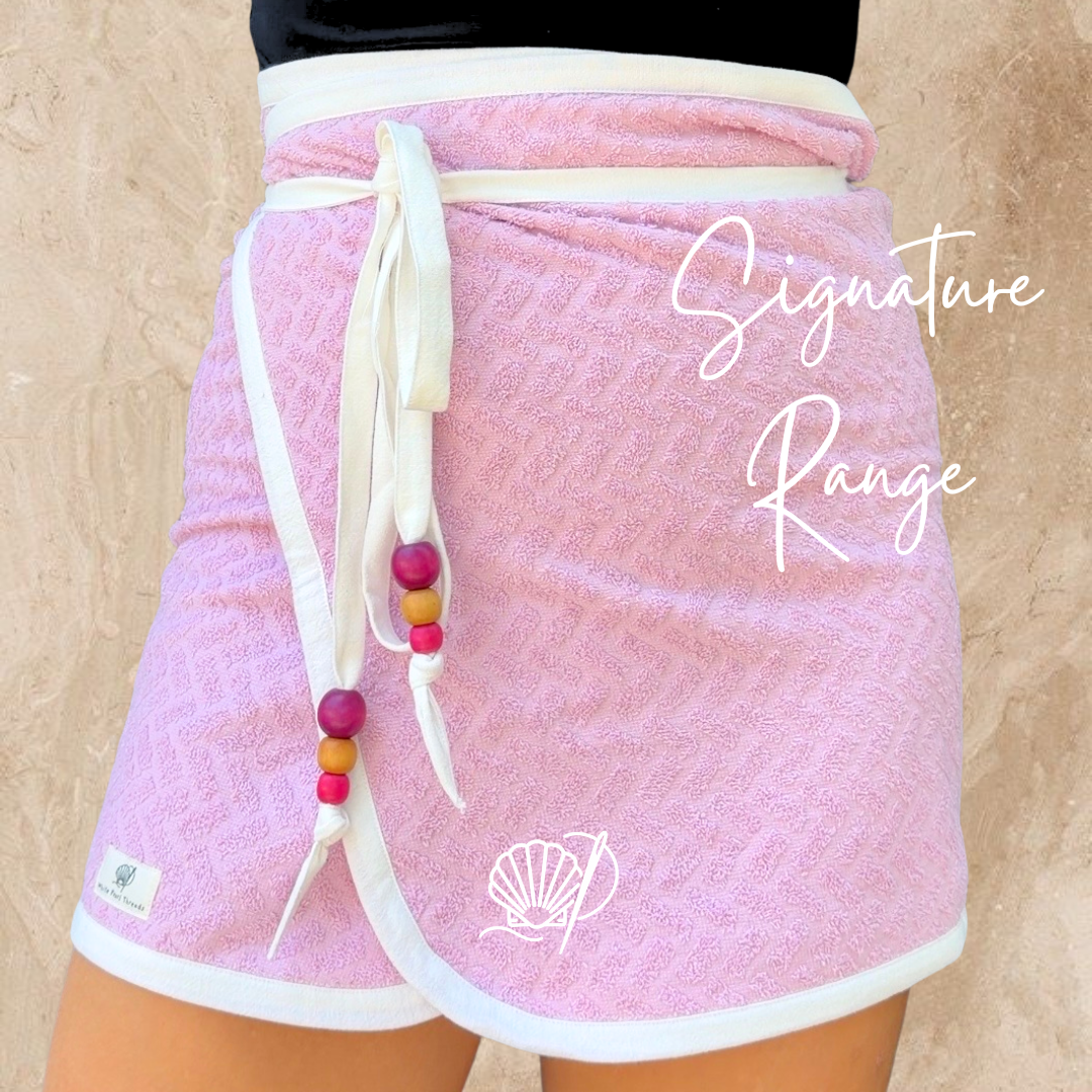 PRE ORDER: Signature Towel Wrap Skirt - PINK (Ships late Feb)