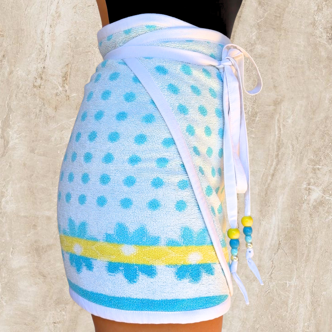 Tenerife Vintage REVERSIBLE Towel Wrap Skirt