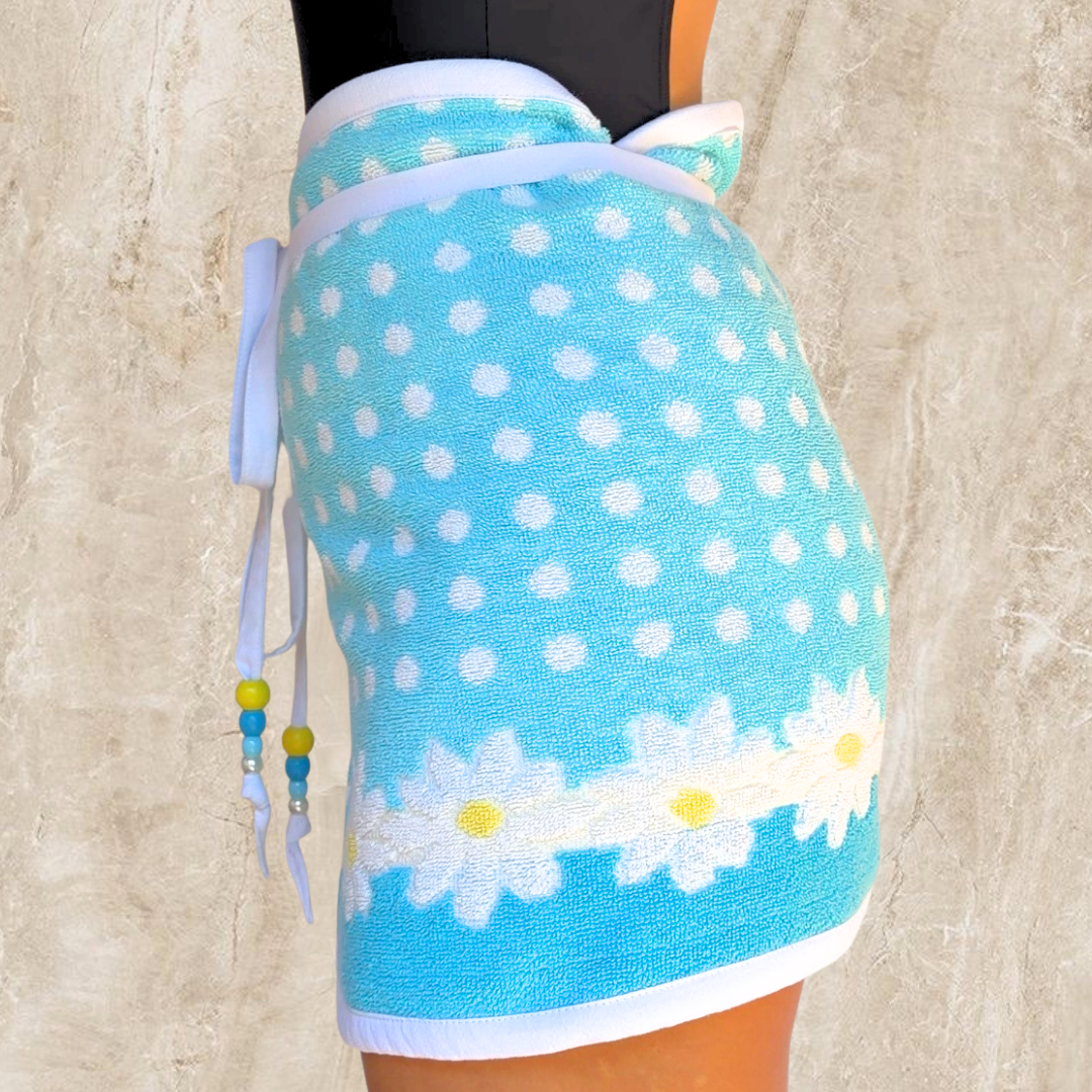 Tenerife Vintage REVERSIBLE Towel Wrap Skirt