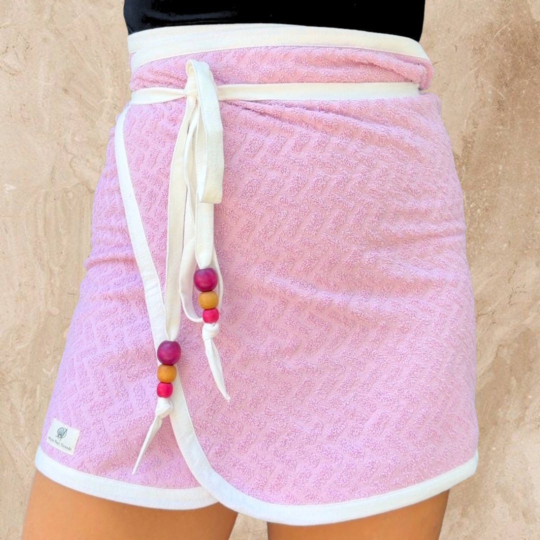 PRE ORDER: Signature Towel Wrap Skirt - PINK (Ships late Feb)